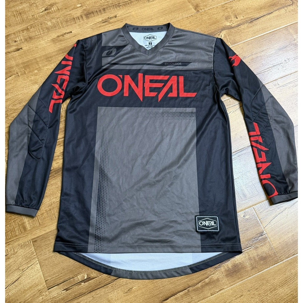 O'Neal Racing Apparel Shirt Mens Size S Red/Black & Gray Motocross Jersey